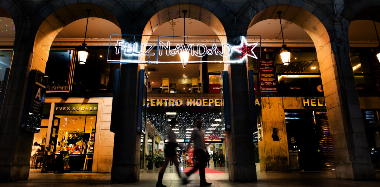 Sesión de pareja en Navidad en Zaragoza