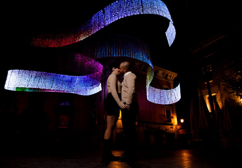 Sesión de pareja en Navidad en Zaragoza