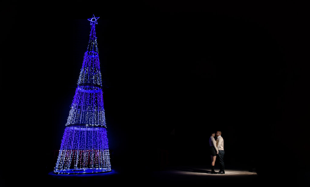 Sesión de pareja en Navidad en Zaragoza